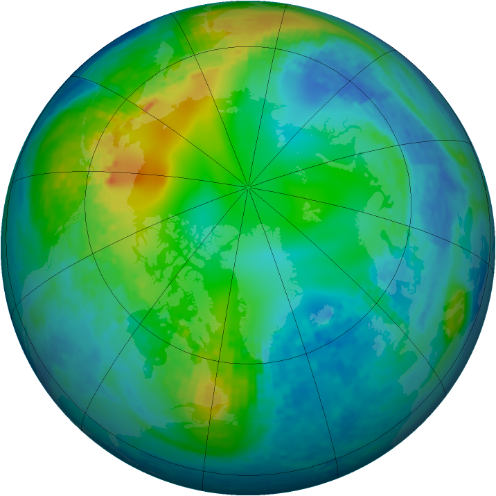Arctic ozone map for 13 November 2001